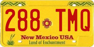 NM license plate 288TMQ