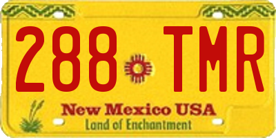 NM license plate 288TMR