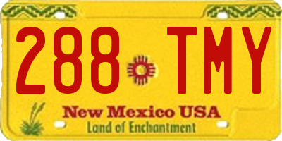 NM license plate 288TMY