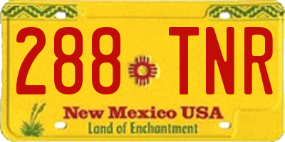 NM license plate 288TNR