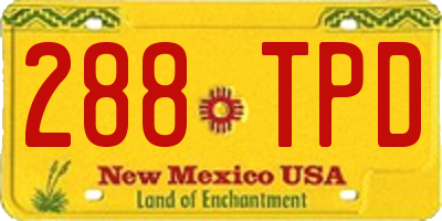 NM license plate 288TPD