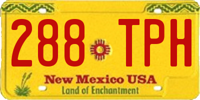 NM license plate 288TPH
