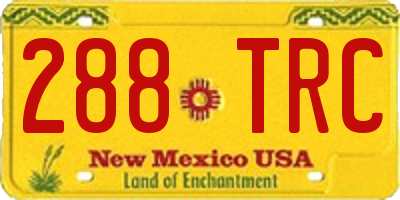 NM license plate 288TRC