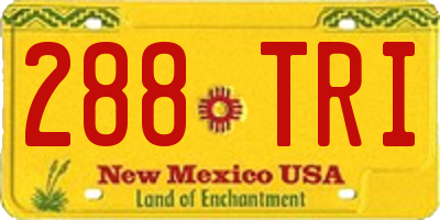 NM license plate 288TRI