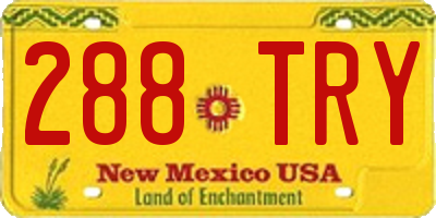 NM license plate 288TRY