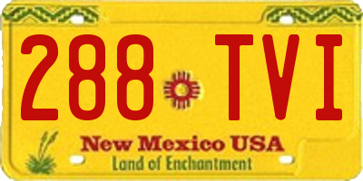 NM license plate 288TVI