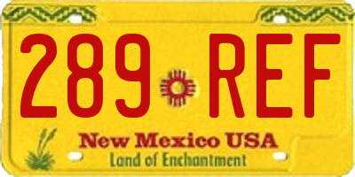 NM license plate 289REF