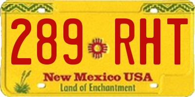 NM license plate 289RHT