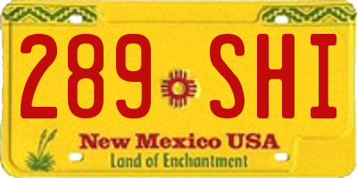NM license plate 289SHI
