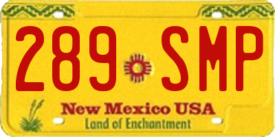 NM license plate 289SMP