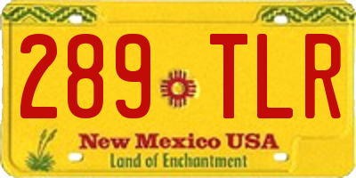 NM license plate 289TLR