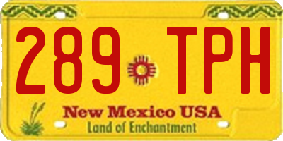 NM license plate 289TPH
