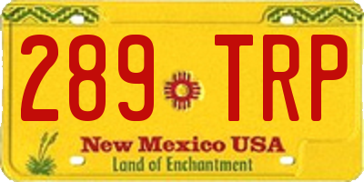 NM license plate 289TRP