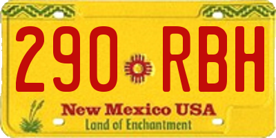 NM license plate 290RBH