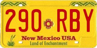 NM license plate 290RBY