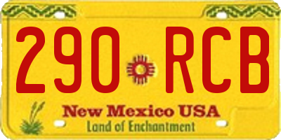 NM license plate 290RCB