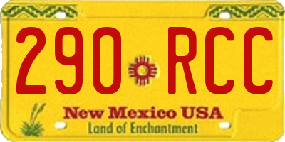 NM license plate 290RCC