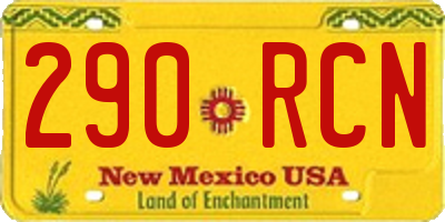 NM license plate 290RCN