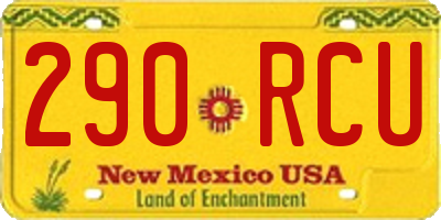 NM license plate 290RCU