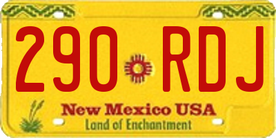 NM license plate 290RDJ