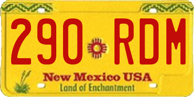NM license plate 290RDM