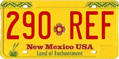 NM license plate 290REF