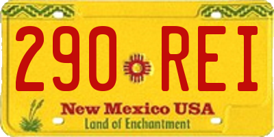 NM license plate 290REI