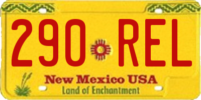 NM license plate 290REL