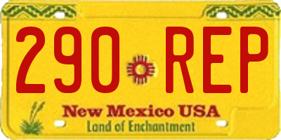 NM license plate 290REP