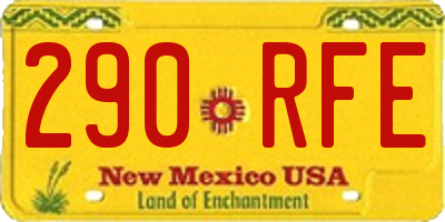 NM license plate 290RFE