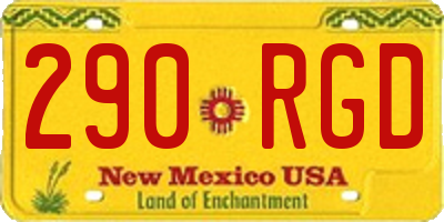 NM license plate 290RGD