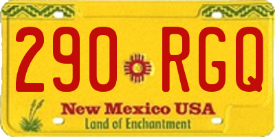 NM license plate 290RGQ
