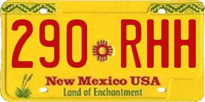 NM license plate 290RHH