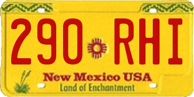 NM license plate 290RHI
