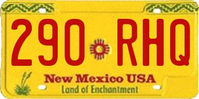 NM license plate 290RHQ