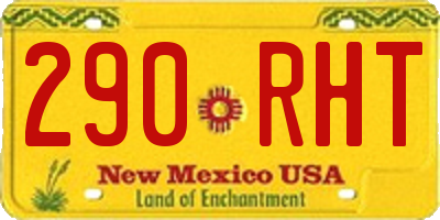 NM license plate 290RHT