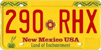NM license plate 290RHX