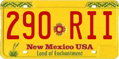 NM license plate 290RII