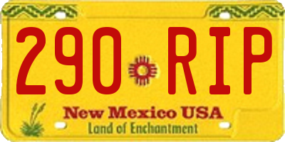 NM license plate 290RIP