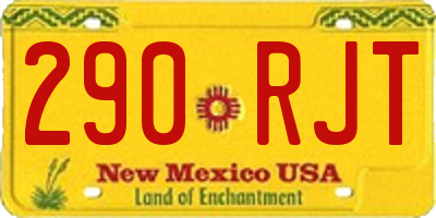 NM license plate 290RJT