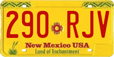 NM license plate 290RJV