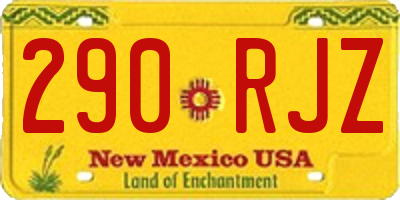 NM license plate 290RJZ