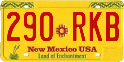 NM license plate 290RKB
