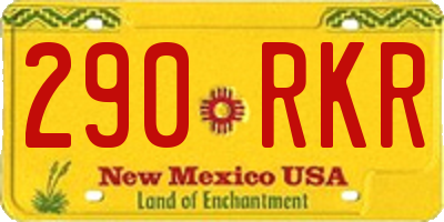 NM license plate 290RKR