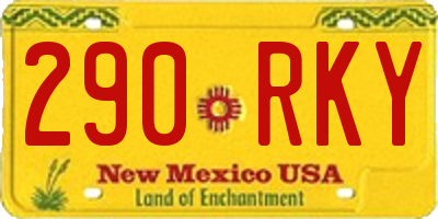 NM license plate 290RKY
