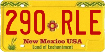 NM license plate 290RLE