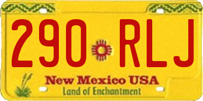 NM license plate 290RLJ