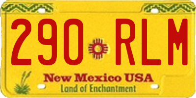 NM license plate 290RLM