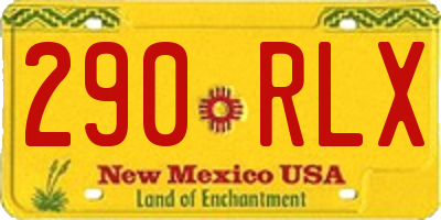 NM license plate 290RLX