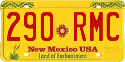 NM license plate 290RMC